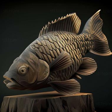 3D model Yulidochromis fish (STL)